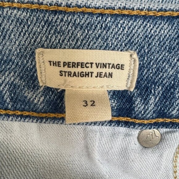 Madewell The Perfect Vintage Straight Jeans Exposed Button Fly: Sedalia Wash - Picture 13 of 15